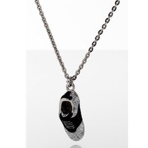 Navika Diamond Dusted Golf Shoe Pendant -‎ Black Onyx